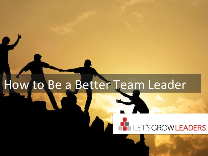 How To Be A Better Team Leader: A Case Study - Let's Grow Leaders