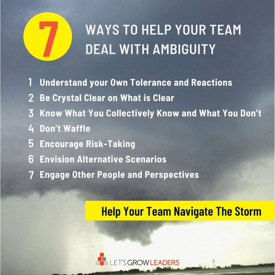 help your team deal with ambiguity