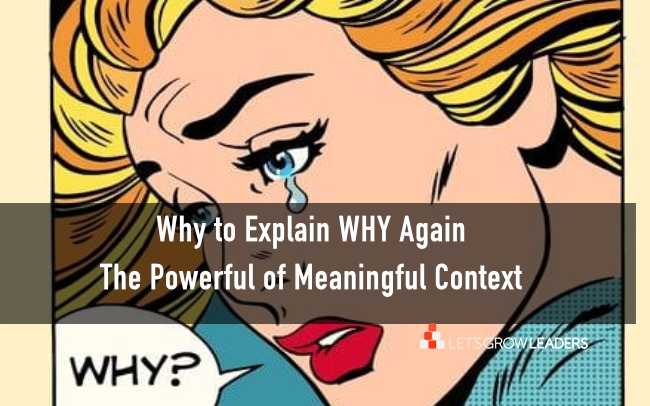 Why To Explain Why, Again (The Power of Leadership Context)