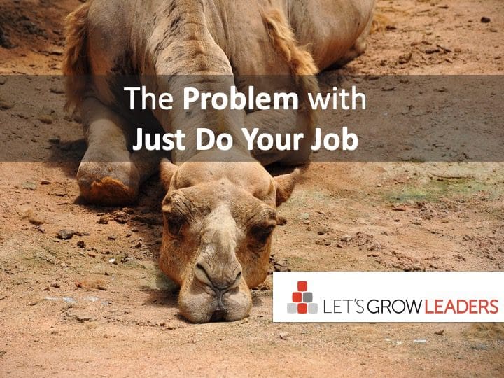 The problem with just do your job