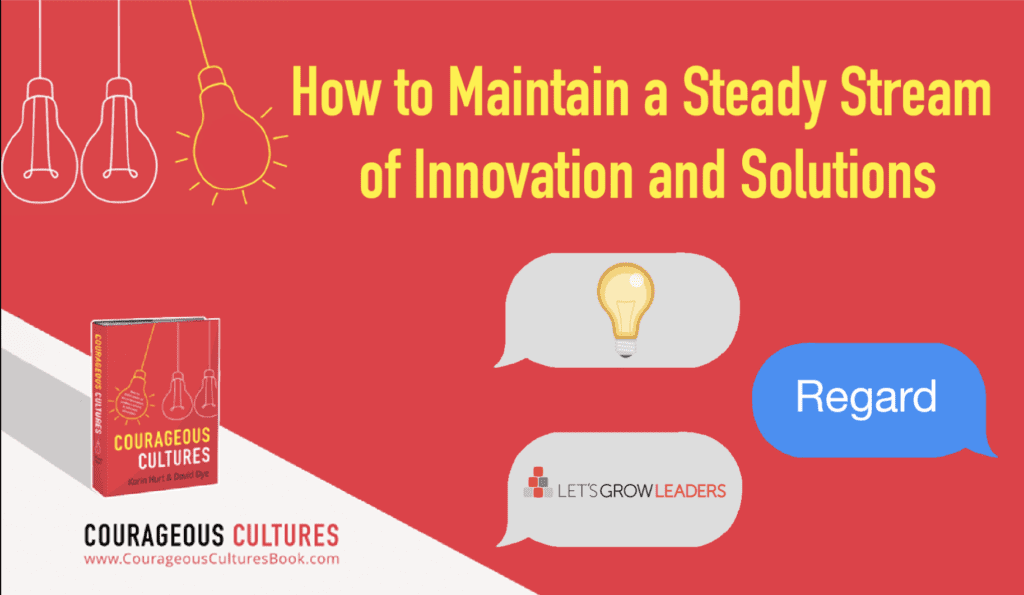 Respond with regard for innovation and solutions