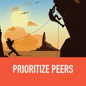 prioritize peers in online leadership