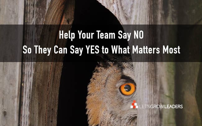 help your team say no at work