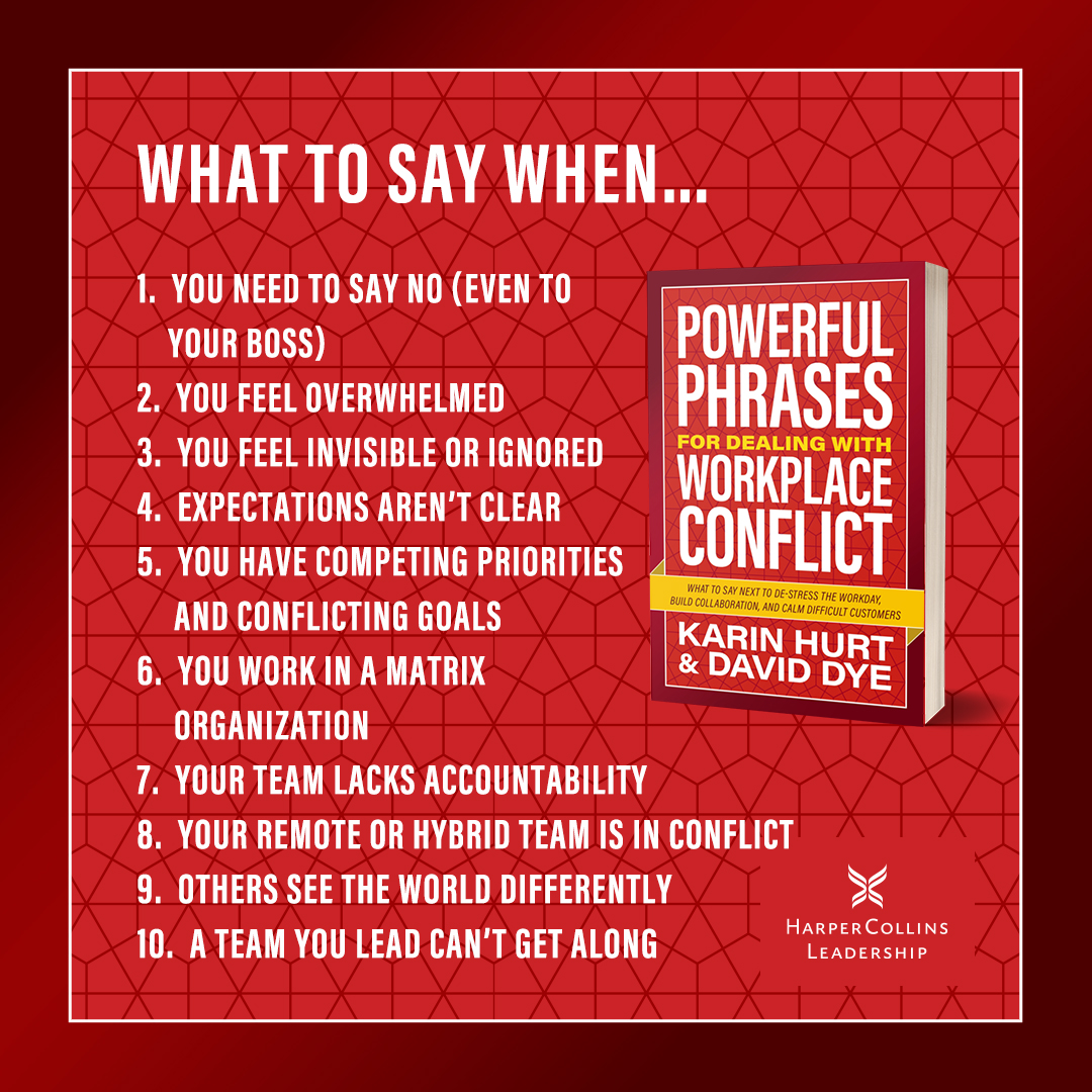 powerful phrases - workplace conflict