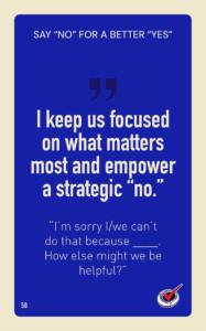 say no leadership habit