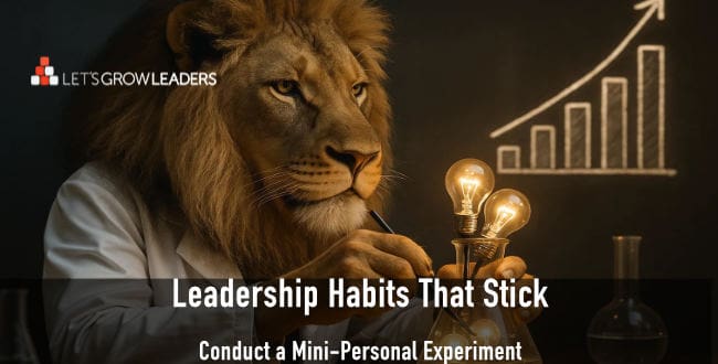 leadership habits that stick mini personal experiment