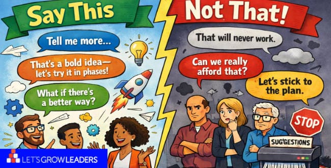 say this, not that for a more creative team