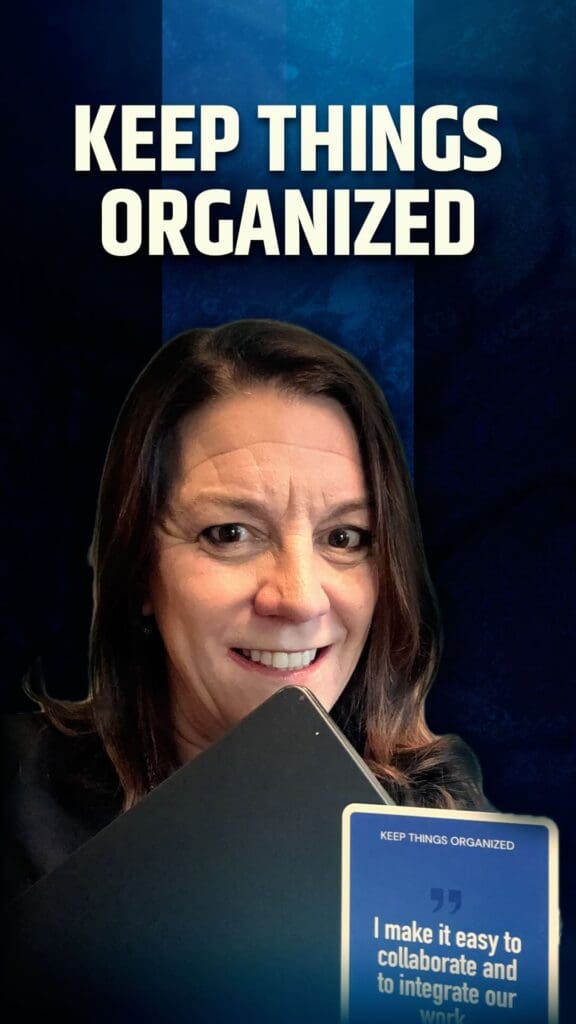 keep things organized habit