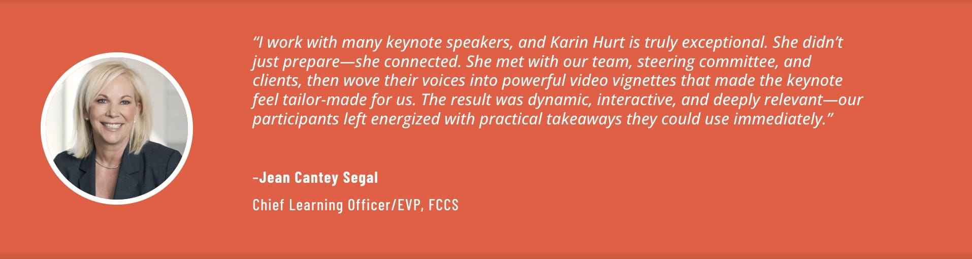 Karin Hurt Interactive Keynote Speaker testimonial